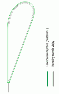 Vlajky kapky 120x360